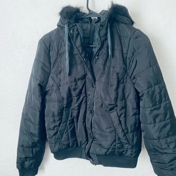 JouJou women’s faux fur lined hooded down jacket - Picture 11 of 16